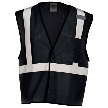 Kishigo 4X-5X, Black Enhanced Visibility Economy Mesh Vest B120-4X-5X